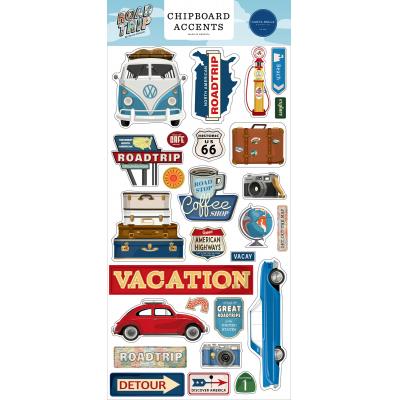 Carta Bella Road Trip Sticker - Chipboard Accents